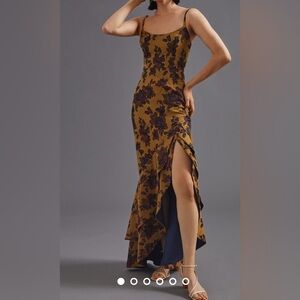 Anthropologie X Hutch Floral Slip Maxi Dress NWOT Size 6